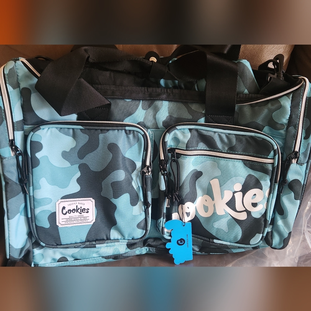 Cookies Blue Camo Duffel Bag